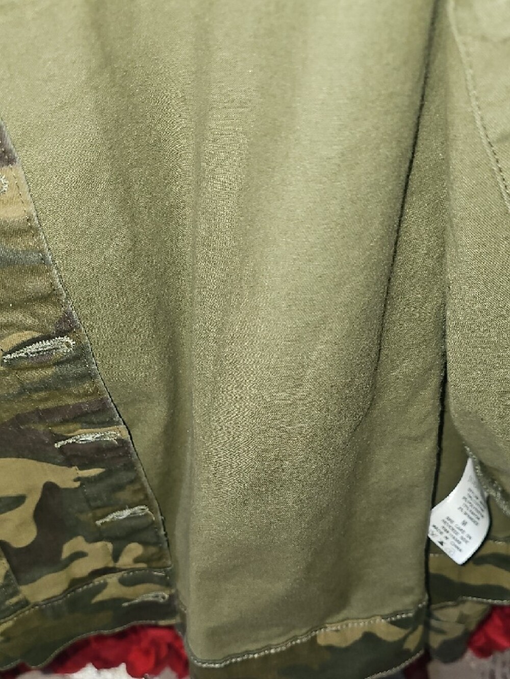 Judy Blue NWOT Olive Green Camo Jean Jacket Size Medium - Picture 7 of 11